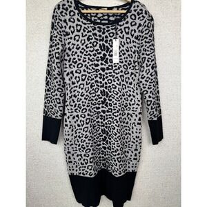 T Tahari Leopard Print Sweater Dress – NWT – Size S – Retail $118